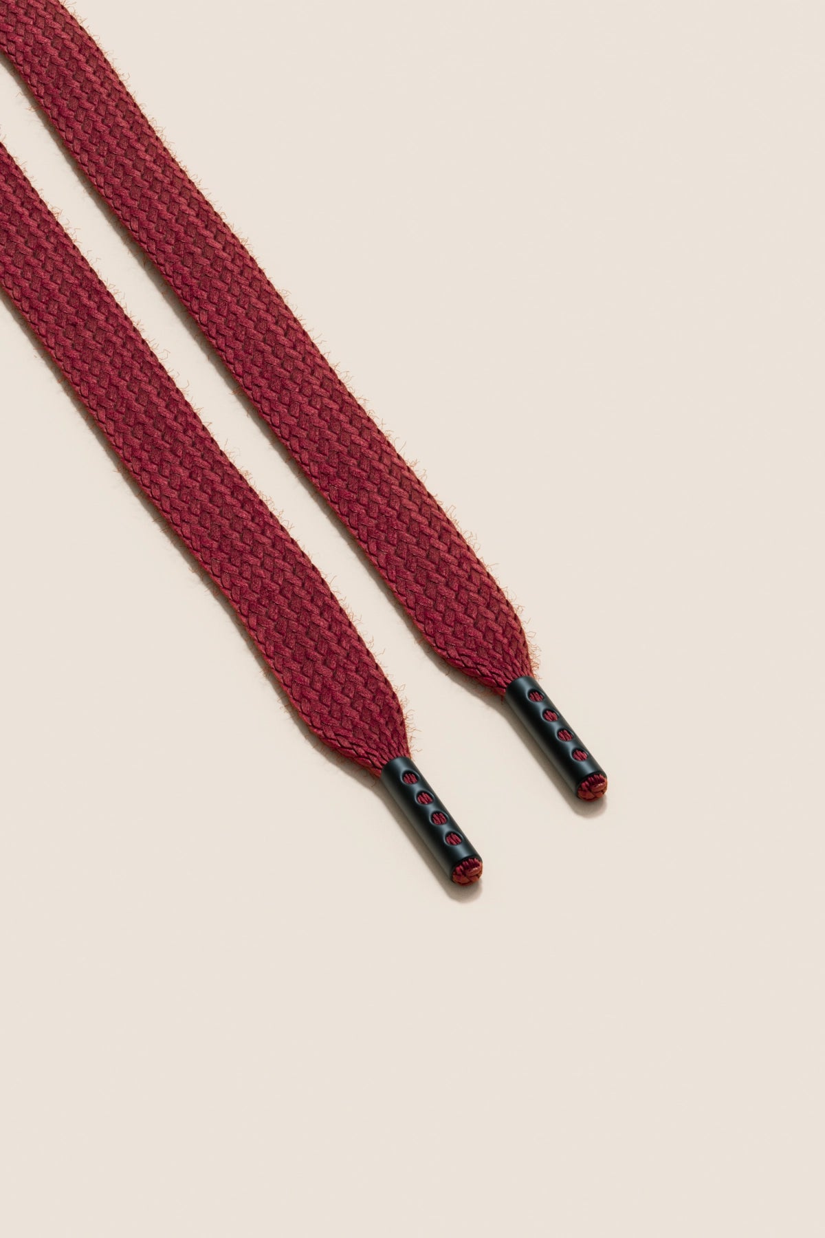 Senkels Bordeaux Sneaker Shoelaces with Black Matte Aglets