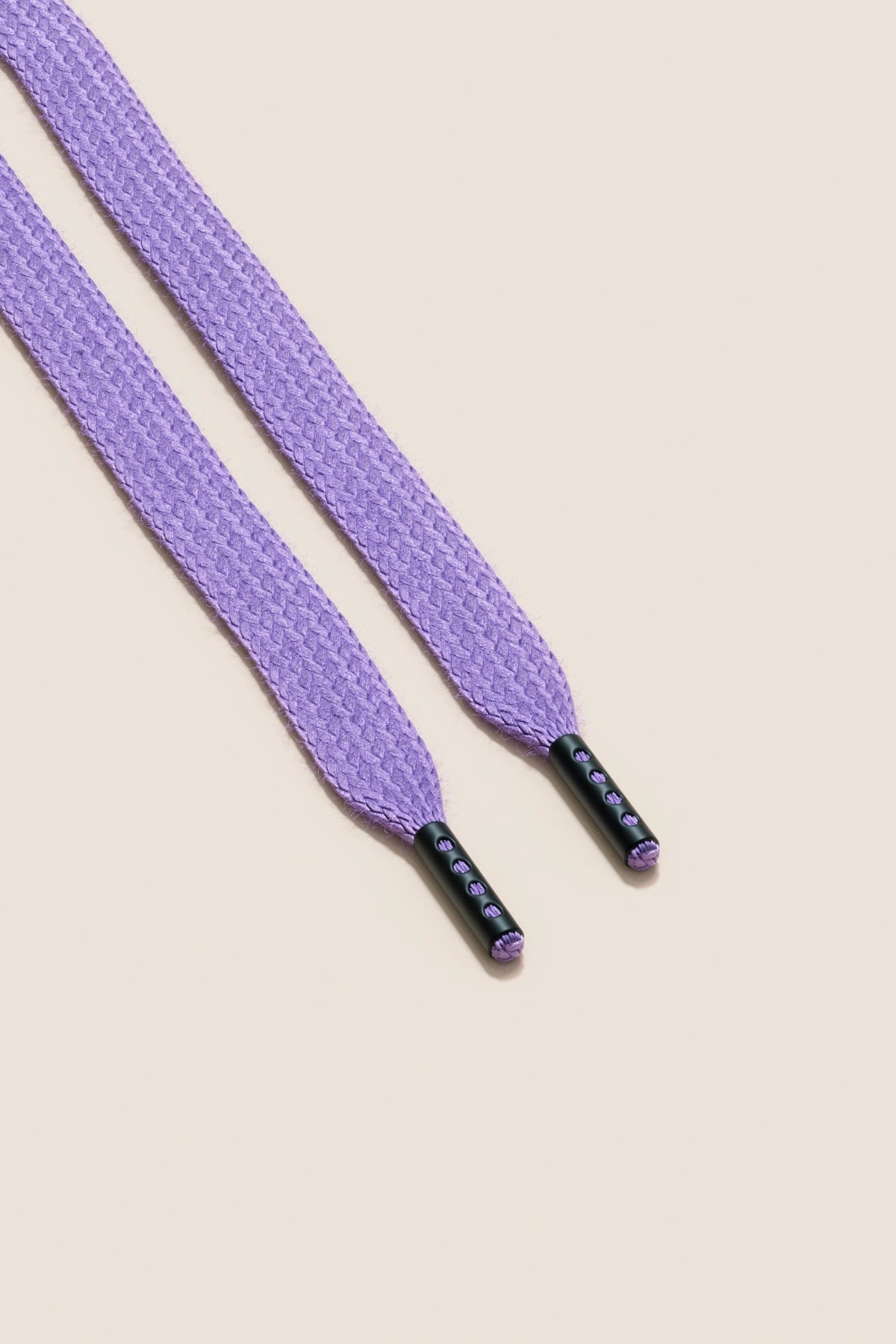 Senkels Lilac Sneaker Shoelaces with Black Matte Aglets