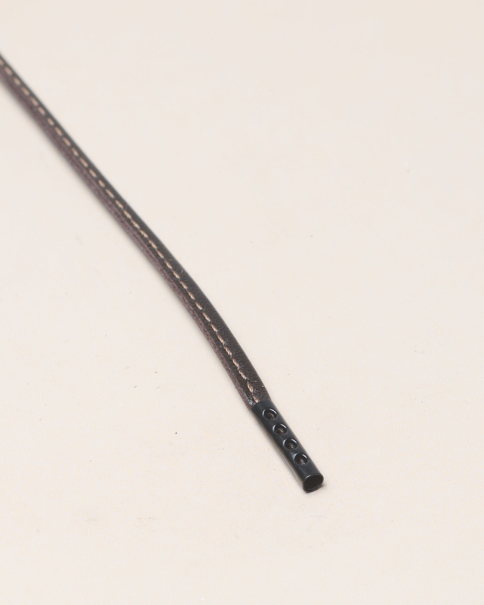 Dark Brown - 4mm Stitched Leather Shoelaces