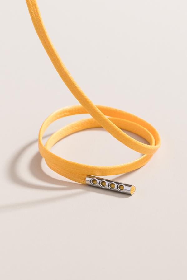 Yellow - 3mm Flat Waxed Shoelaces